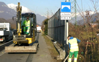 Statale 42, a Darfo Boario Terme Anas sta installando le barriere fonoassorbenti